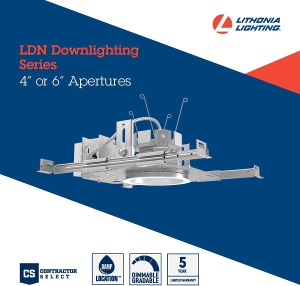 Lithonia LDN4 35/10 MVOLT GZ10 HSG LDN 4 ROUND,3500 K, 1000 LUMENS,120/277 V,GENERIC DIMMING TO 10%,HOUSING-3