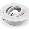 BRENDAXIN 2 Round White GU10 Downlight Housing – Aluminum 25° Angle-1