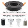 GU10 Downlight Housing 2-Piece Black by BRENDAXIN Adjustable Aluminum-6