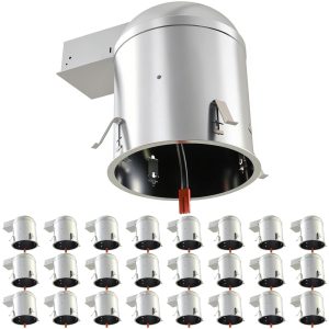 Sunco 24 Pack Can Lights for Ceiling 6 Inch Remodel Recessed Lighting Housing, 120-277V, TP24 Connector Included, Air Tight Can, Easy Install, IC Rated, UL & Title 24 Compliant-0