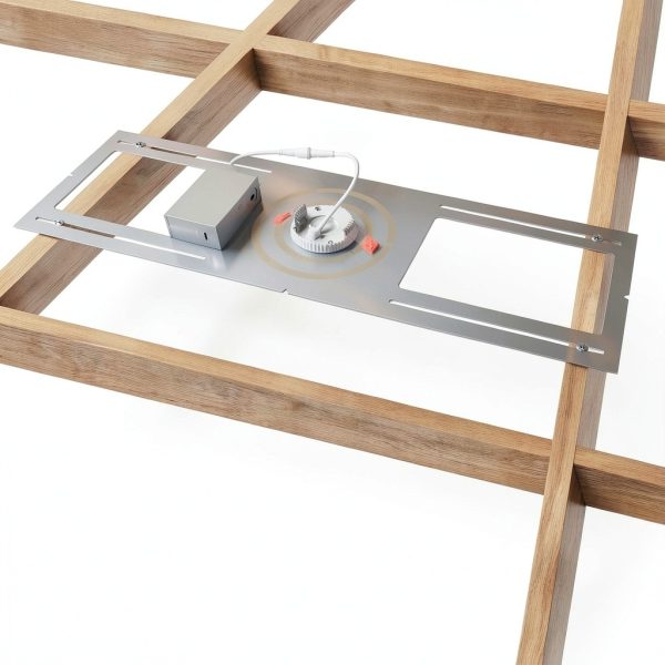 72 Pack New Construction Mounting Plate with 3-4-6" Round Hole –26× 8" Galvanized Steel Recessed LED Light Plate in Wafer Light Bracket, Thin Recessed Ceiling Light with Junction Box-6