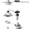 GU10 Downlight Housing 2-Piece Black by BRENDAXIN Adjustable Aluminum-8