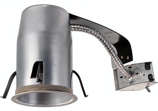 HALO H995RICAT LED Recessed Lighting Housing for Remodel Ceiling, T24, Insulation Contact, Air-Tite, Aluminum, 4 in., Silver-0