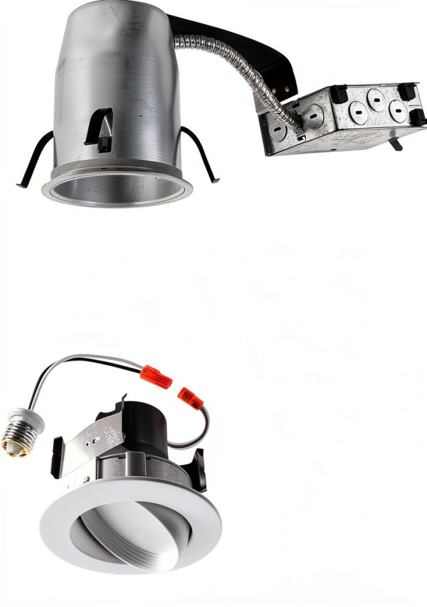 HALO H995RICAT LED Recessed Lighting Housing for Remodel Ceiling, T24, Insulation Contact, Air-Tite, Aluminum, 4 in., Silver-2