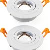 BRENDAXIN 2 Round White GU10 Downlight Housing – Aluminum 25° Angle-0