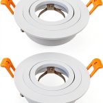 BRENDAXIN 2 Round White GU10 Downlight Housing – Aluminum 25° Angle-0