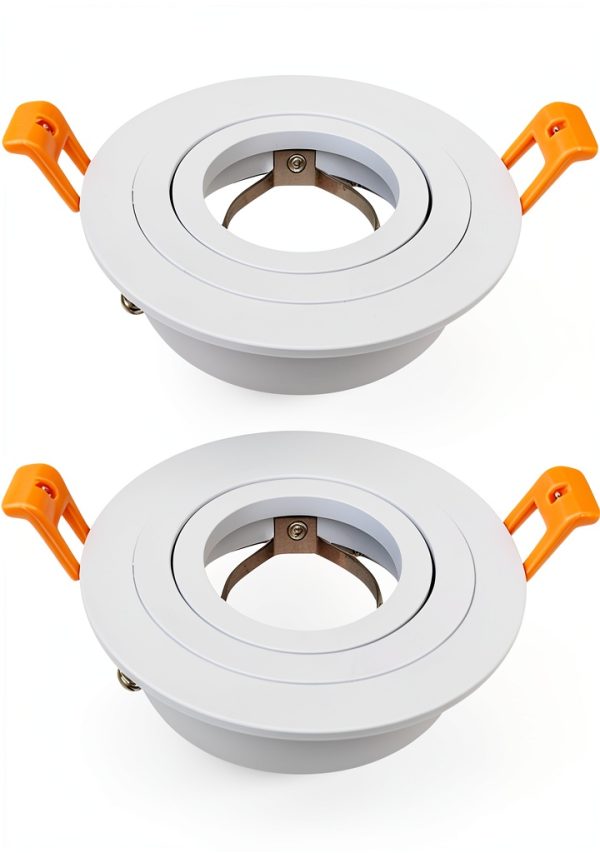 BRENDAXIN 2 Round White GU10 Downlight Housing – Aluminum 25° Angle-0