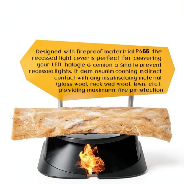 Recessed Light Cover Tuanse 15pcs 8.6x8.6x2.9in Black Fire‑Resistant-4